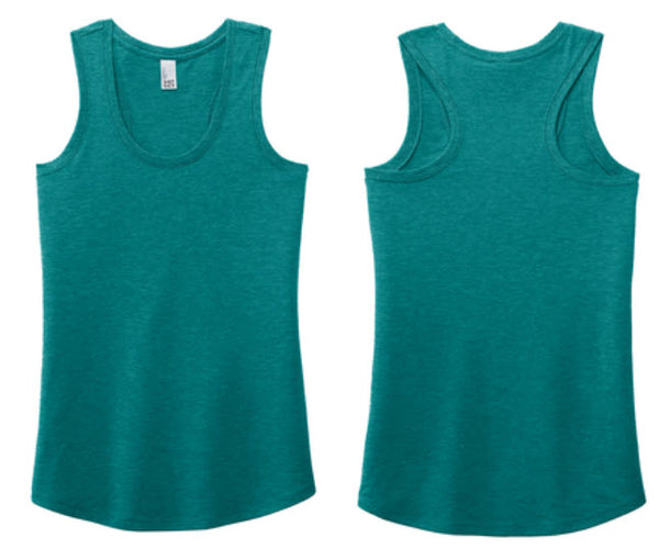 Heathered Teal Bling Tank