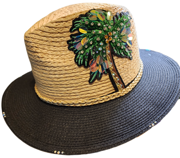 Natural Raffia Panama Style Hat