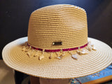 Panama Style Summer Hat with Sequined Parrot
