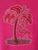 Pink Palm Tree and Flamingo