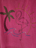 Flamingo Sunset Bling Tank