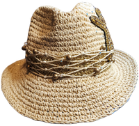 Safari Hat with Starfish and Beaded trim
