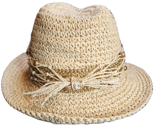 Safari Hat with Starfish and Beaded trim – HatLadyBling