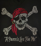 A Pirate's Life For Me Bling Shirt