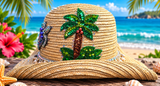 Turtle Palm Tree Western Hat