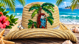 Parrot Palm Tree Western Hat