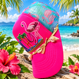 Flamingo Beachy Bling Cap