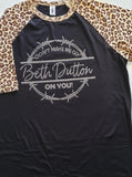 Beth Dutton Cheetah - Bling Shirt